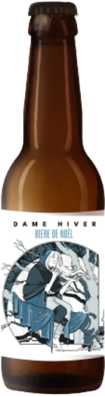 Illustration bouteille Dame Hiver